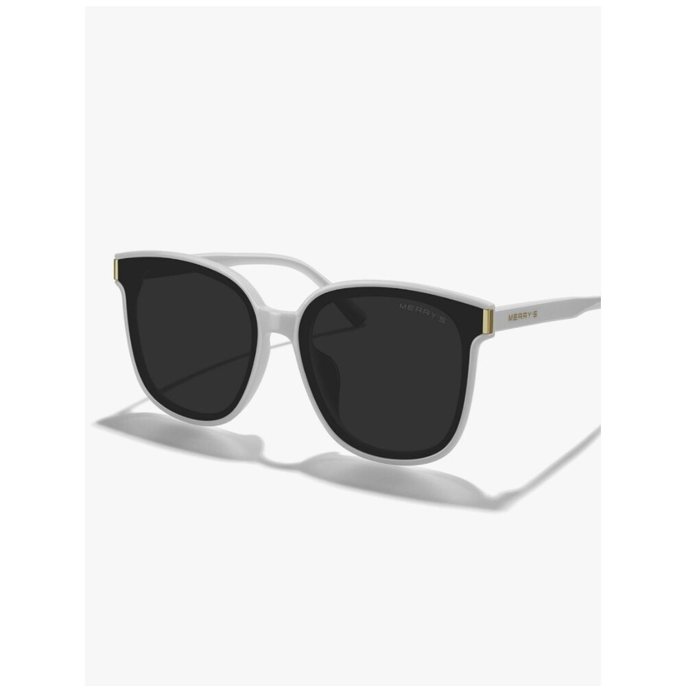 Merry's Woman's White Frame Oversized Sunglasses